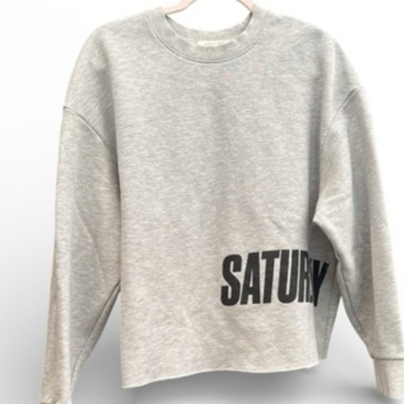 Favorite Daughter Sweaters - Favorite Daughter Light Gray 'Saturday Night Live ‘ Crewneck Sweater